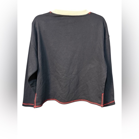 Tommy Hilfiger Women's Black Top with Red Accents size: M New without label - Picture 2 of 7